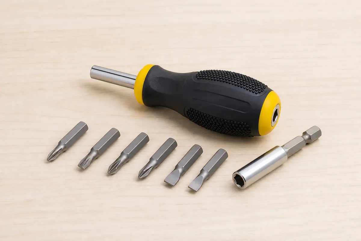 Screwdriver set shown in the repair area for thermostat reading higher than room temperature