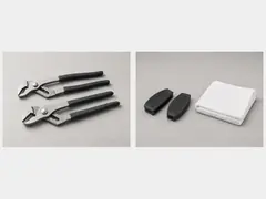 Adjustable pliers with a rag or tape for padding tool