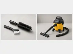 Shop vacuum or brush tool