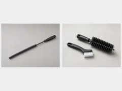 Soft brush or coil cleaning brush tool