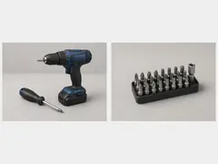 Cordless drill or screwdriver bit set tool