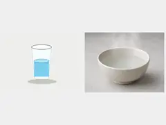 Small bowl or cup of warm water tool