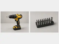 Drill or screwdriver bit set tool