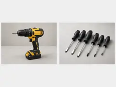 Drill or screwdriver set tool