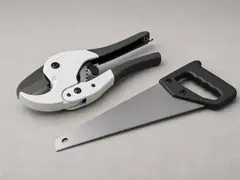 Hacksaw or fine-tooth plastic pipe saw tool