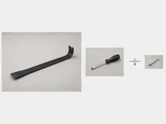 Flat pry bar or grate hook tool