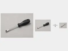 Flat screwdriver or grate hook tool