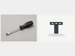 Flat screwdriver or meter box key tool