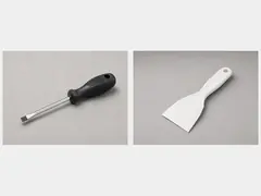 Flat screwdriver or scraper tool