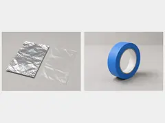 Foil or plastic sheet and tape tool