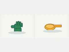 Small hand scoop or gloved hand tool