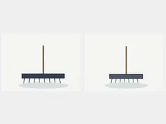 Steel garden rake or grading rake tool