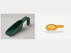 Gutter scoop or small plastic hand scoop tool