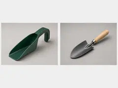 Gutter scoop or small plastic trowel tool