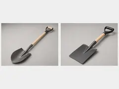 Hand shovel or trenching spade tool