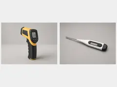 Infrared thermometer or simple room thermometer tool