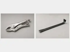 Pry bar or locking pliers tool