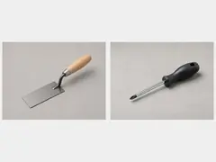 Screwdriver or margin trowel tool