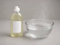 Mild dish soap and water tool