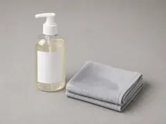 Mild soap and a damp cloth tool