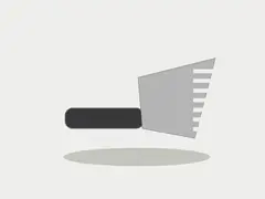 Notched trowel tool