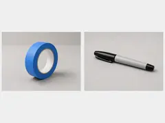 Permanent marker or painter's tape tool