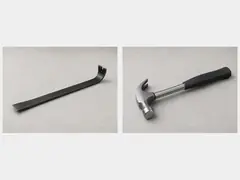 Pry bar and hammer tool