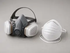 Respirator rated for fine particles tool