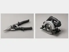 Tin snips or saw appropriate to the material tool