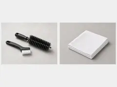Soft brush and dry cloth tool