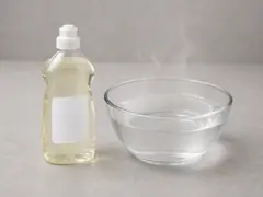 Warm water and mild dish soap tool