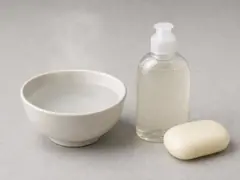 Warm water and mild soap tool