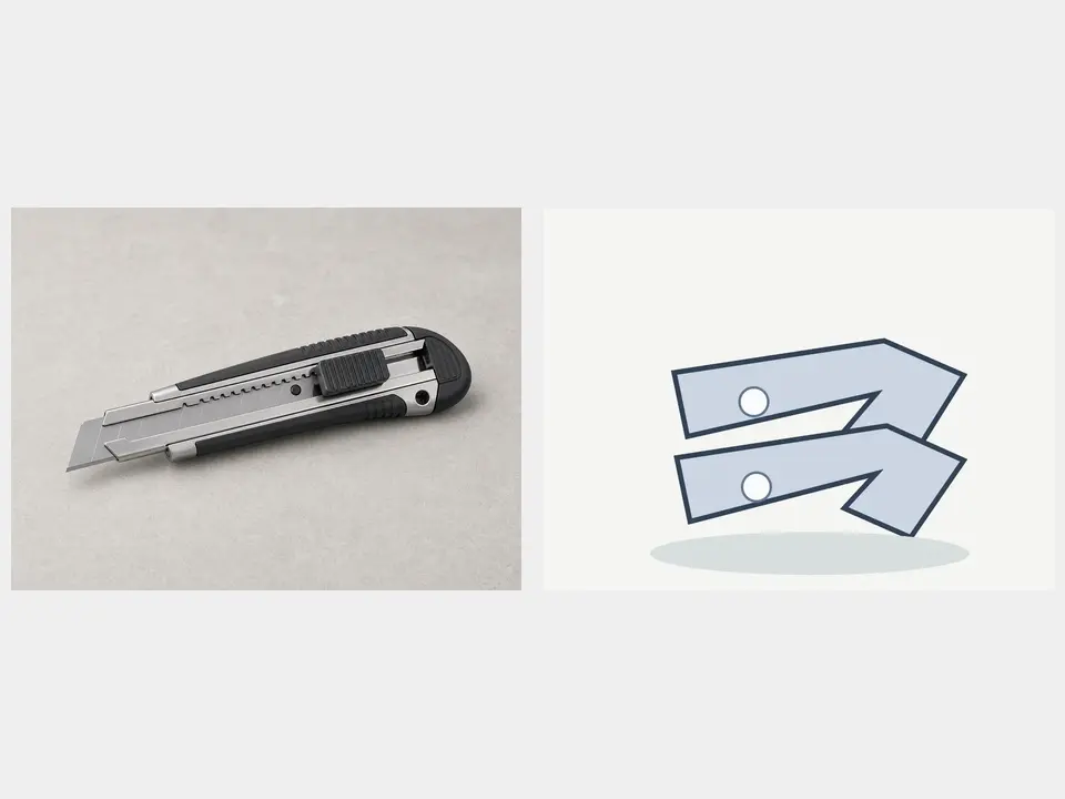 Utility knife with hook blades tool