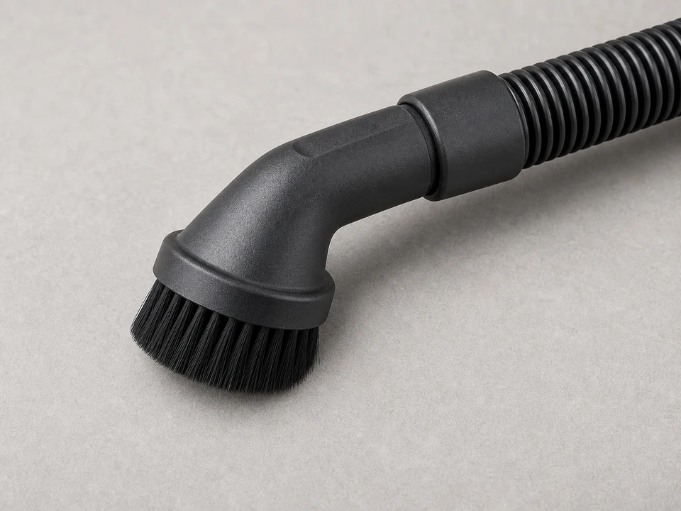 Vacuum with soft brush attachment tool