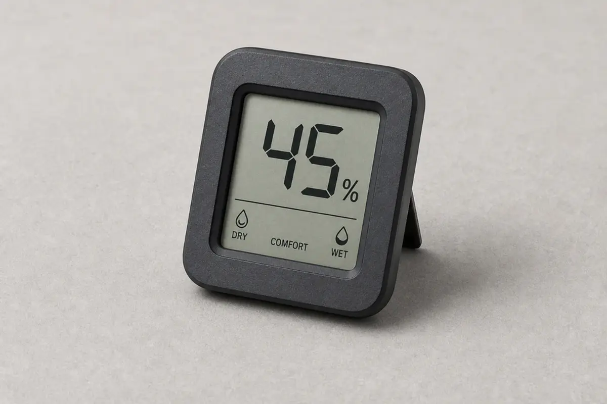 Digital humidity meter for checking crawlspace moisture
